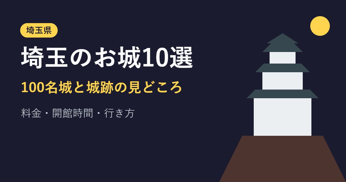 埼玉のお城10選 100名城と城跡